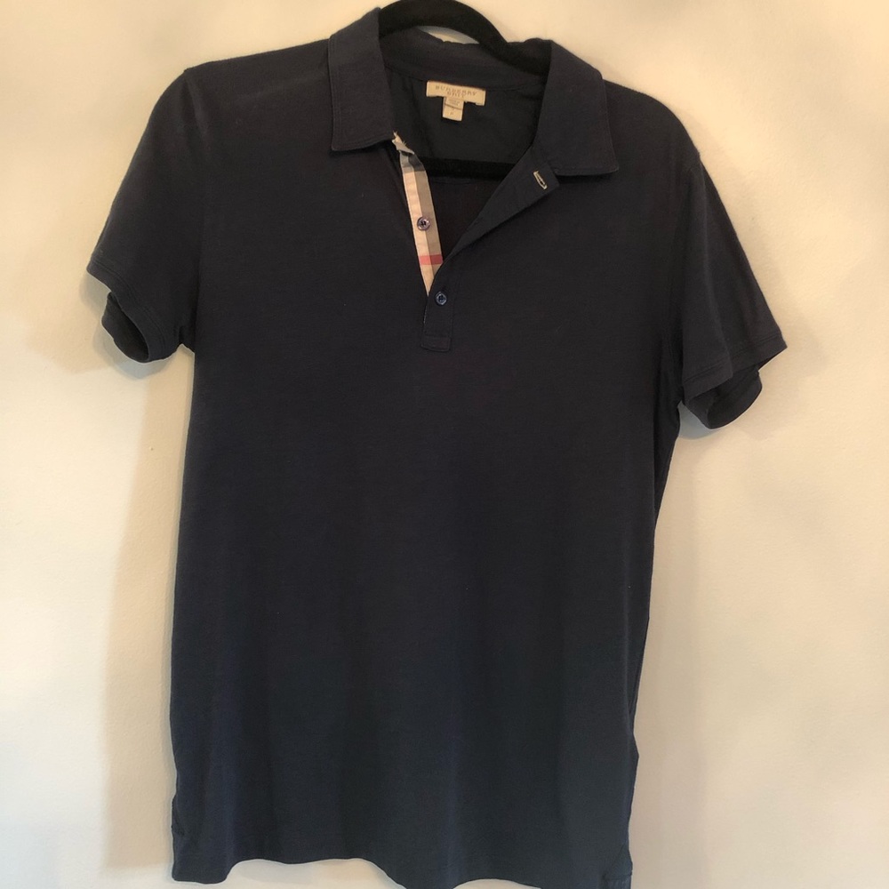 Burberry Brit Navy Check Polo Shirt